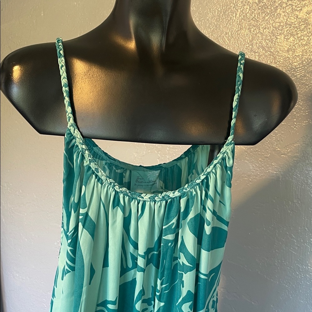 Tropical Teal Maxi Dress - Picture 2 of 4